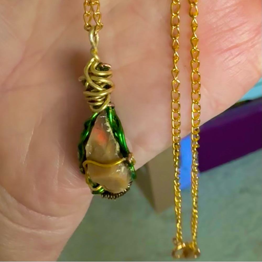 Intriguing Rough Opal Necklace - Picture 5 of 8